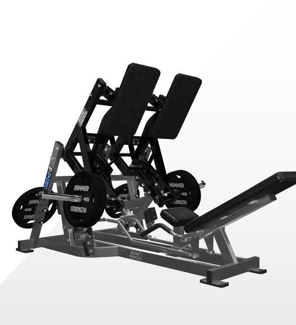 Hammer strength plate loaded super squat press