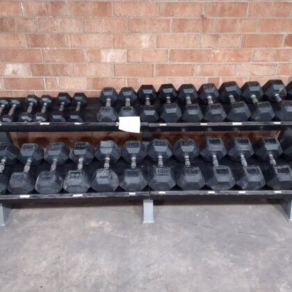 3 lb – 75 lb Dumbbell Set with Rack